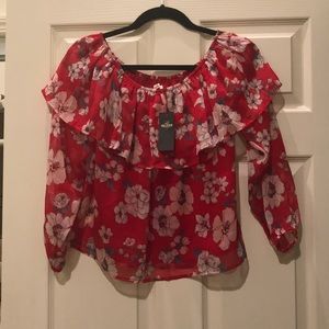 Hollister Floral On/Off the Shoulder Blouse